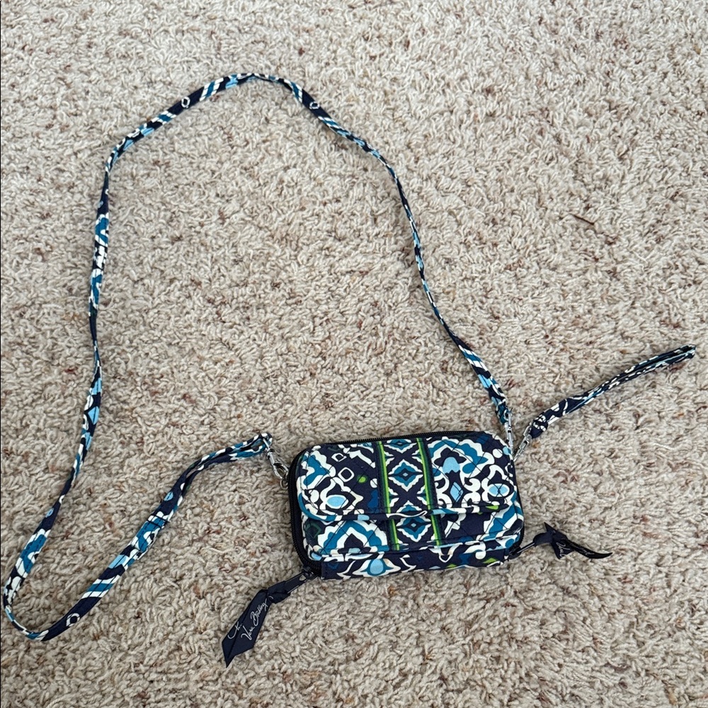 Vera Bradley Blue Patterned Crossbody or Wristlet Bag
